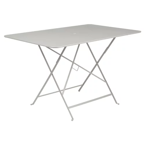 Extérieur qualité:Table pliante rectangulaire en acier gris argile Fermob Bistro - 117 x 77 x 74 cm