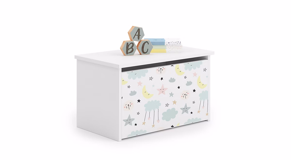Coffre à jouets Daria – Espace de rangement sûr et élégant pour la chambre d'enfants