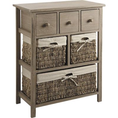 Commode en bois de peuplier Campana (6 tiroirs)