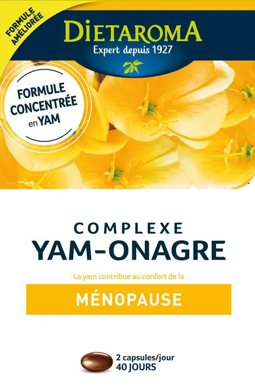 Jardin à adopter:Complément alimentaire complexe yam-onagre ménopause Dietaroma - 80 gélules