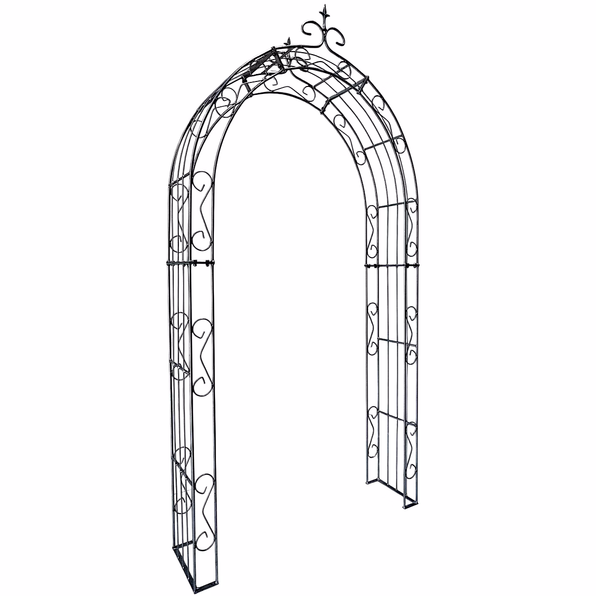 Arche de jardin LEA with pointu arrond – 140 cm revêtement en poudre noir