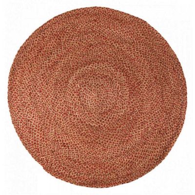 Tapis rond en jute et coton Elliot 160 cm (Marmelade)