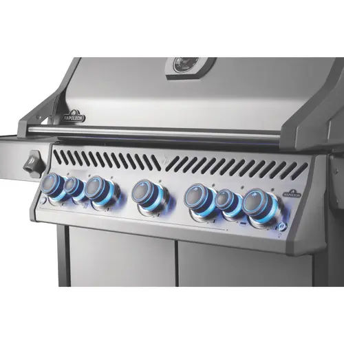 Espace vert utile：Barbecue gaz en inox Napoléon Rogue Pro-S 5 brûleurs - 168 x 63,5 x 123 cm