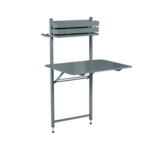 Qualité au jardin:Table balcon pliante Bistro Gris orage