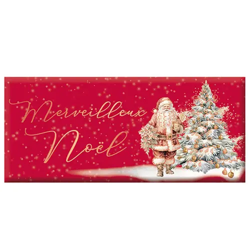Spécial jardin：Mini tablette de chocolat au lait « Merveilleux Noël » Art Grafik