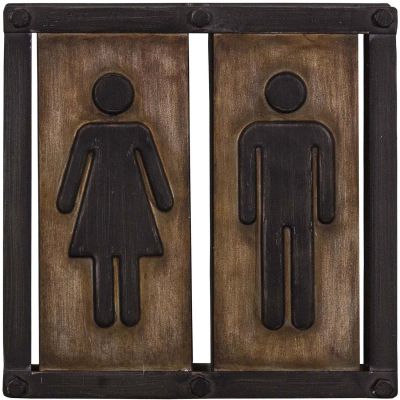 Plaque industrielle Toilettes 21.5 cm