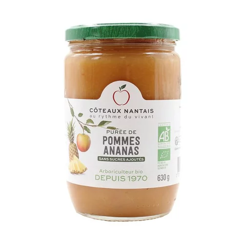 Pour votre confort en extérieur:Purée de pommes ananas bio Côteaux nantais - 630 g