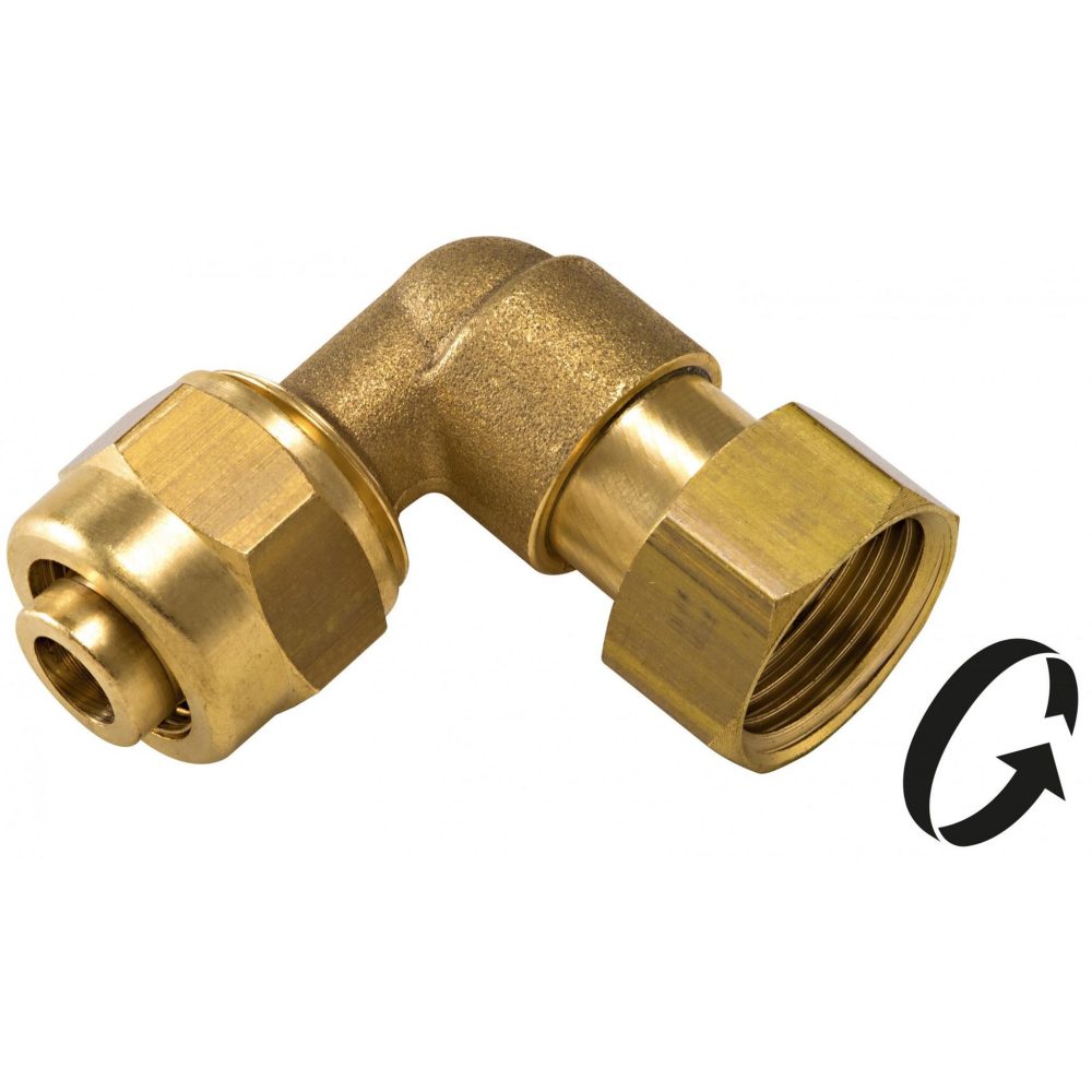CENTRALE BRICO Raccord coudé 90° à compression laiton F 15 x 21 pour tube en per