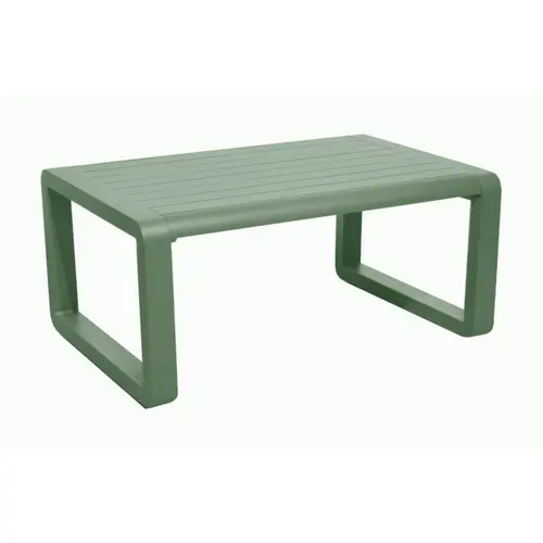Maison & extérieur：Table basse Quenza II coloris vert en aluminium - 90 x 60 x 41 cm