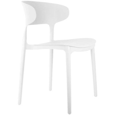 Fauteuil coloré en polypropylène Fain (Blanc)