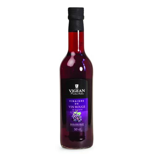 Jardin choix：Vinaigre de vin rouge bio en bouteille de 50 cl
