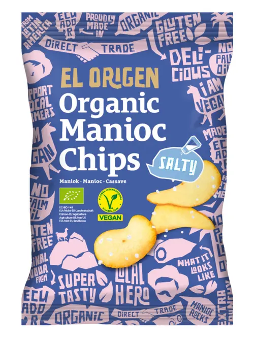 Pour compléter votre espace extérieur:Chips manioc au sel bio El Origen - 80 g