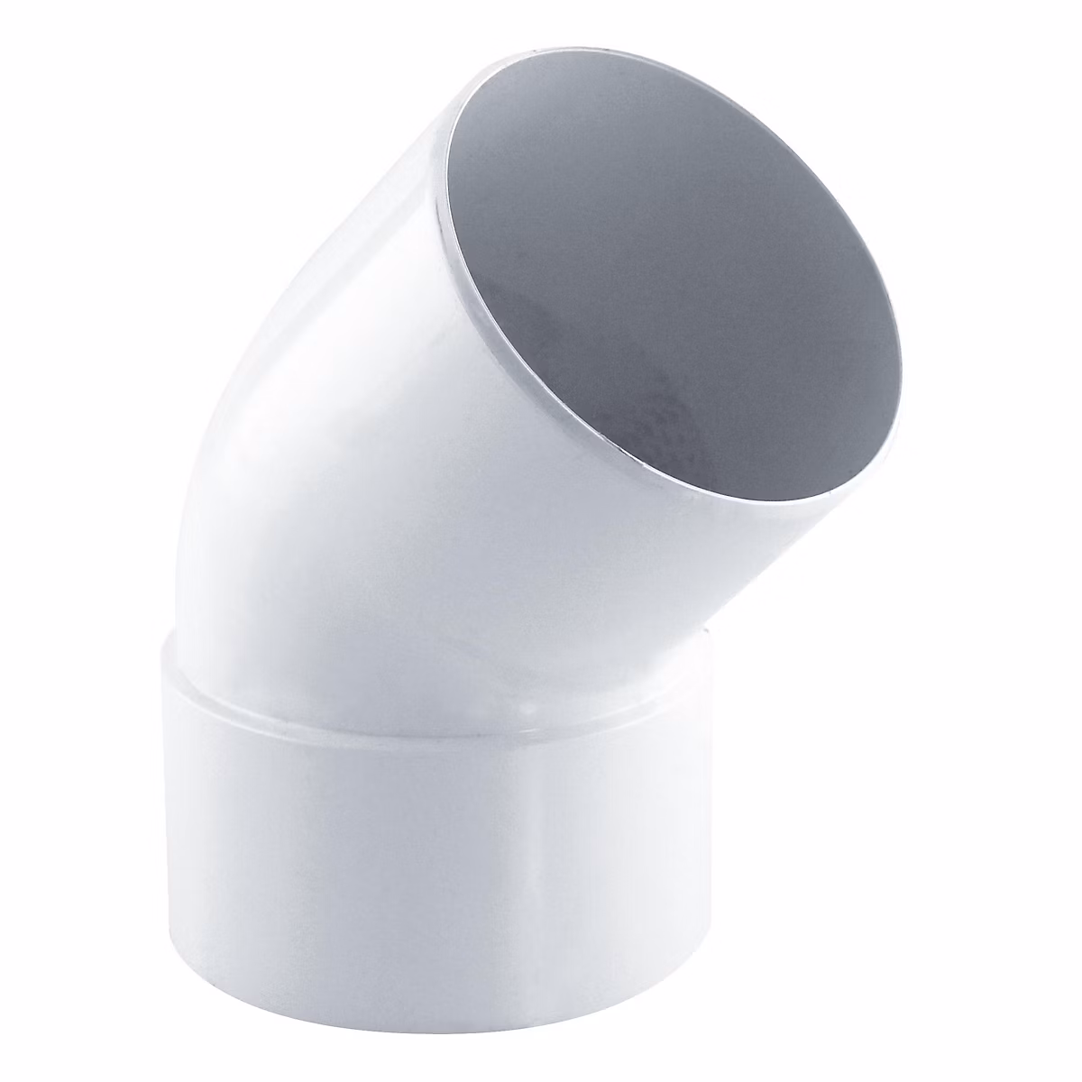 Coude 45° mf Blanc D.100 Effet acier Fitt – Réf. GVACKGNOF7182898195