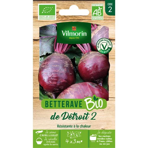 Pour un jardin accueillant:Graines de betterave de détroit 2 bio Vilmorin - graines à semer