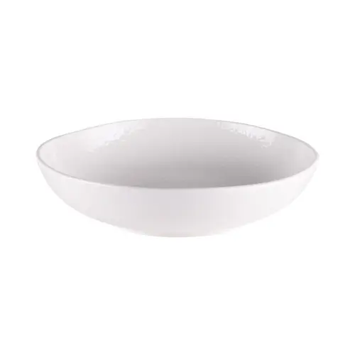 Pour un jardin plus agréable:Assiette creuse en porcelaine blanche Ecume - Ø 20,5 cm