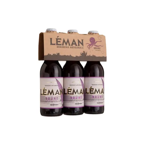 Pour vos besoins extérieurs:Pack bière brune bio Brasserie du Léman - 3 x 33 cl