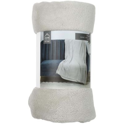 Plaid microfibre 125x150 cm (Beige)