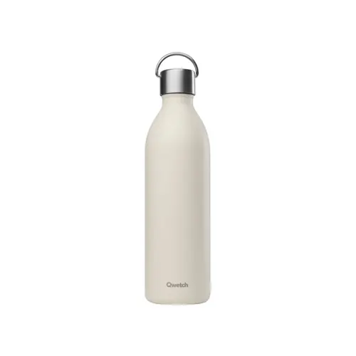 Jardin & confort:Bouteille isotherme en inox recyclé Qwetch Active Matt sable - 1 L