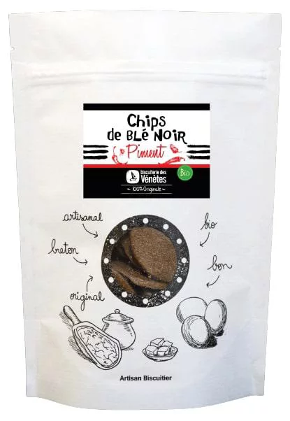 Facile au jardin:Chips blé noir piment bio Biscuiterie Venetes - 100 g