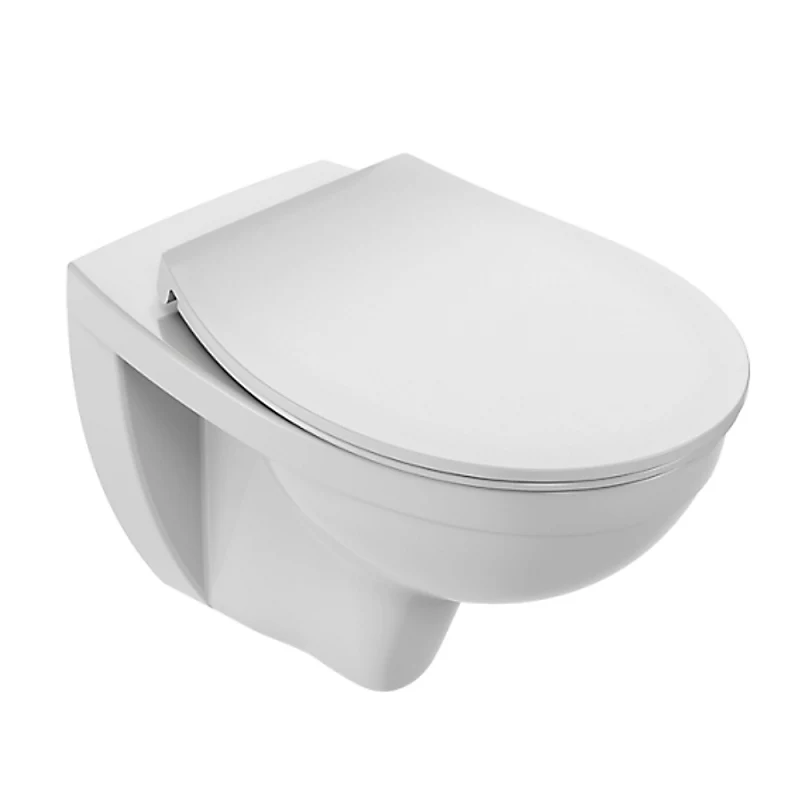 Cuvette WC suspendu sans bride JACOB DELAFON Patio avec abattant extra – plat déclipsable