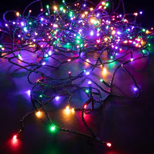 Idéal pour votre jardin:Guirlande lumineuse LED à lumière animée multicolore sur secteur - 8 m