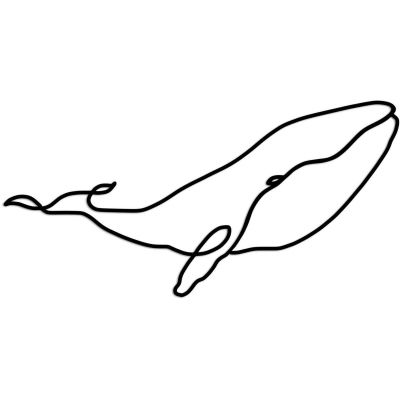Décoration murale en métal - Mer (Baleine)