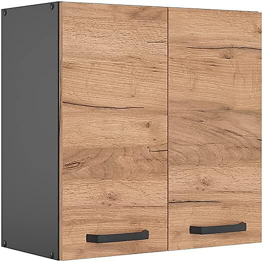 Element Haut de Cuisine Chêne de Force doré et Anthracite 60 cm – Réf. EBIEWNLKK6190576639