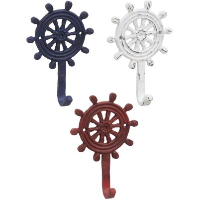 Patère en métal Gourvenail 9 x 5 x 14 cm (Lot de 3 couleurs assorties)