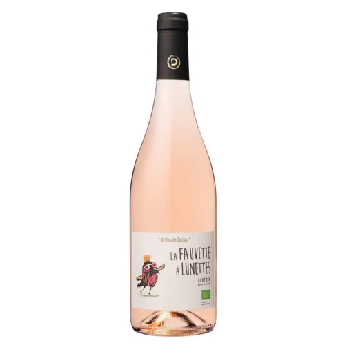 Pour vos espaces verts:Vin rosé La Fauvette à Lunettes Demazet "Drôles de zozios" - Lubéron - Bouteille 75 cl
