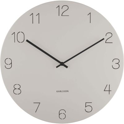 Horloge en métal chiffres gravés Charm (Gris clair)