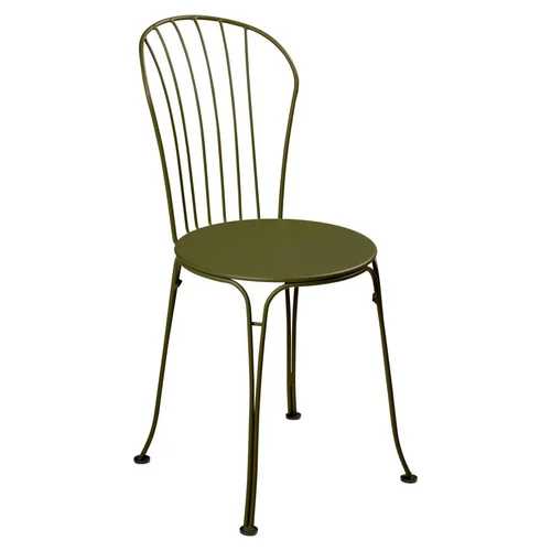 Nature jardin:Fauteuil Chaise Opera + coloris vert en acier Fermob - 43 x 55 cm