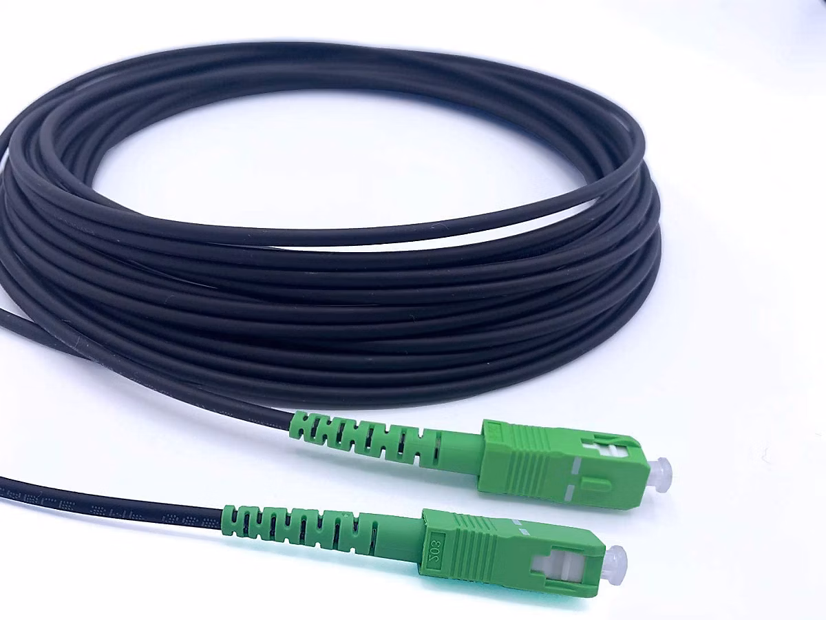 Elfcam – Fibre Optique 5m (Noir | Blindé Acier) | SC/APC | OS2 Monomode | Étanche | Int./Ext.