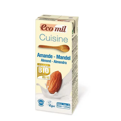 Qualité extérieur:Crème d'Amandes Ecomil tétra pack 200ml