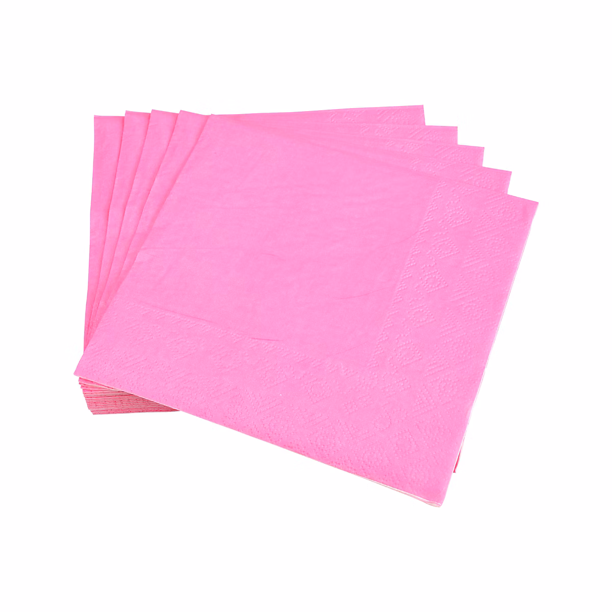 20 serviettes en papier 33 × 33 cm Tendance Uni rose