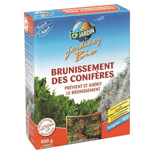 Une idée pour vos extérieurs:Traitement du brunissement des conifères en boite CP Jardin - 800 g