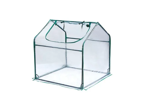 Pour votre jardin:Serre à châssis souple en PVC avec ouverture - 90 x 90 x 92 cm