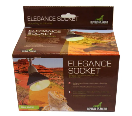 Qualité au jardin：Support de lampe pour terrarium coloris noir Reptile Planet Élégance Socket
