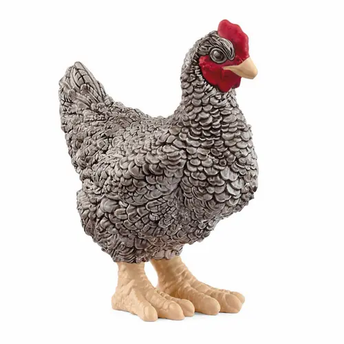 Une touche jardin：Figurine Schleich® Poule Plymouth Rock - 5,7 x 2,7 x 6 cm