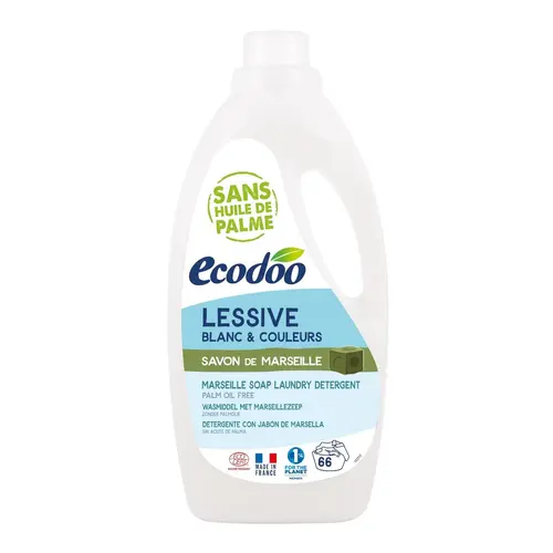 Qualité extérieur：Lessive blanc et couleurs savon de Marseille Ecodoo - 2 L