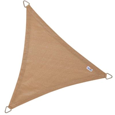 Voile d'ombrage triangulaire Coolfit sable (5 x 5 x 5 m)