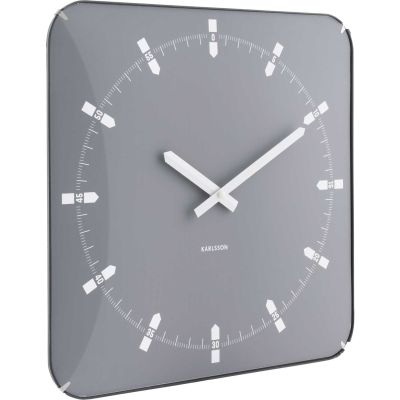 Horloge murale en métal Sucinto Dome Square (Gris)