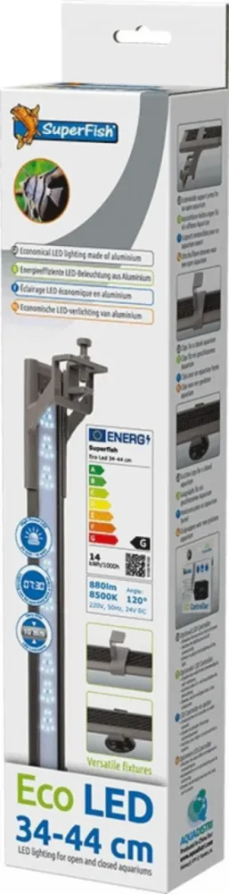 Pour tous jardins：Rampe LED Eco pour aquarium, 34-44 cm, marque SUPERFISH