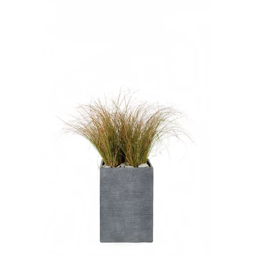 Pour profiter pleinement du jardin:Pot Stream mi haut Anthracite L.31x31 x H.44 cm