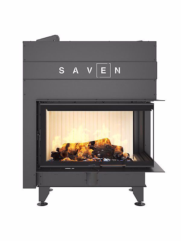Cheminée d'angle Insert ouverture droite Energy Up 85x50x47 (17 – 0 kW) ECO