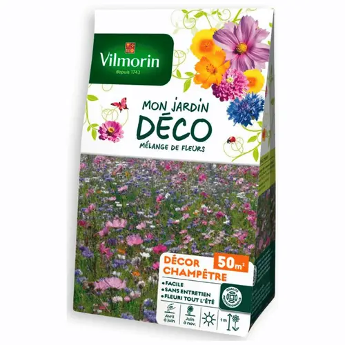 Jardin & loisirs:Graines de mélange de fleurs décor champêtre 50 m² Vilmorin - graines à semer