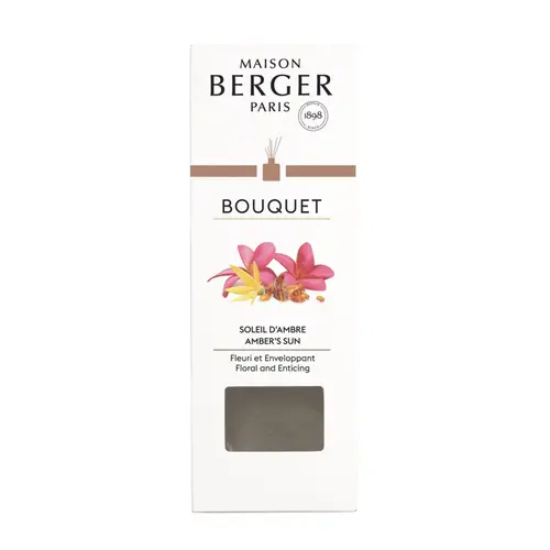 Solution simple:Bouquet parfumé senteur soleil d’Ambre Maison Berger - 100 ml