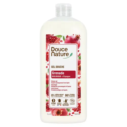 Facile extérieur:Gel douche bio grenade Douce Nature – 1 L