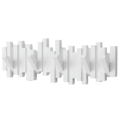 Porte manteau design mural Sticks (Blanc)