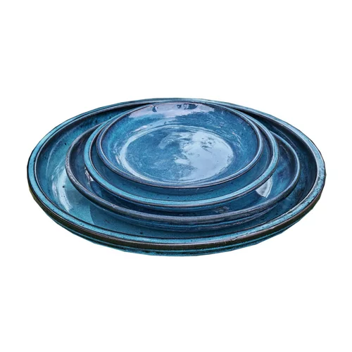 Sélection utile:Soucoupe en grès émaillé bleu océan Decolines Littoral - Ø 25 cm