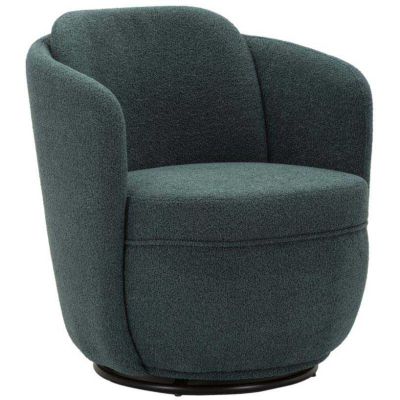 Fauteuil en tissu Torino 70 x 72 x 75 cm (Bleu vert)